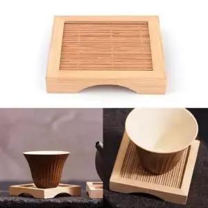 대나무컵받침 사각 대나무 티 코스터 우드컵받침
