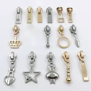 패딩자크수선 지퍼 3 메탈 골드 실버 슬라이더 헤드 수공예 가방 신발 의류 P097N 5개