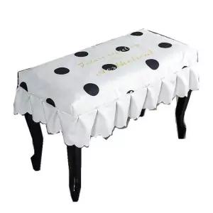 피아노 의자스툴 덮개 커버 천 소품 코튼 화이트