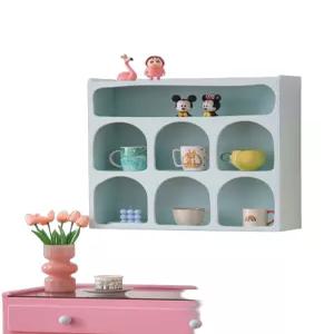 미드센추리 머그컵 수납장 정리함 블루 선반 다용도 주방