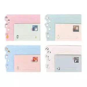 [문구/오피스] 톡톡 세트 색상랜덤 애니멀 가로편지지 편지지4장.봉투2장 G-L651