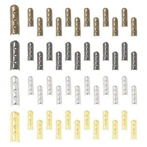 SOFPLATE 1박스 200Pcs 4가지 색상 실버 신발 레이스 버클 신발끈 금속 엔드 캡 기둥 작은 합금 교체 오픈 잠금 클립 엔드 애글렛 커넥터 DIY 신발 운동화 캔버스 후드 비치 팬츠