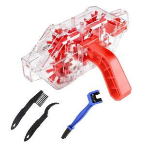 DKE&YMQ 자전거 체인 클리너 키트 - 크고 작은 브러시 도구가 있는 투명 자전거 체인 클리너, 산악 및 도로 자전거를 위한 딥 클린 체인 머신