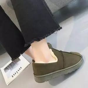 스웨이드로퍼 겨울 데이트 따듯한 털신 로퍼 슈즈 플랫 단화 신발