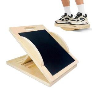 효과적인 스트레칭을 위한 밸런스 보드 U2013 프리미엄 종아리 스트레칭 워블 보드로 변환되는 6각형 경사 벨로우 표면이 있는 스쿼트 운동