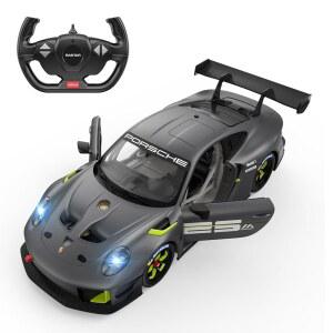 RASTAR RC 카 1/14 포르쉐 911 GT2 RS 클럽스포츠 25 리모컨 포르쉐 토이카 어린이용, 그레이 2.4GHz