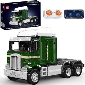 몰드 킹 이동식 트럭 건설 장난감, APP 및 RC 제어 전동 세미 트럭 빌딩 블록 키트, DIY 조립 STEM 자동차 모델 - 창의적인 놀이와 학습에 완벽한 제품 (2181+)