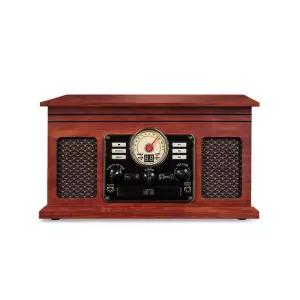 빅트롤라 LP 플레이어 턴테이블 CD플레이어 스피커 입문 LP판 FM라디오 레트로 퀸시 (월넛, 마호가니)