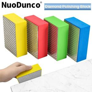 14Pcs 다이아몬드 핸드 폴리싱 패드 샌딩 블록 스톤 세라믹 타일 유리 연삭 트리밍 용 연마 60100200400 #