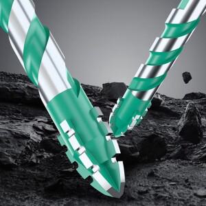 6/8/10/12mm 고강도 편심 드릴비트 콘크리트 타일 세라믹 건식 벽 위한 4면 톱니 초경