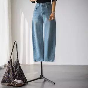 (안나앤플러스) 태하 밴딩 커브드 데님[데님EFV35] 빅사이즈