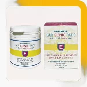 프루너스 이어 크리닉 패드 40매 강아지 고양이 이어 클리너 라메르 귀청소