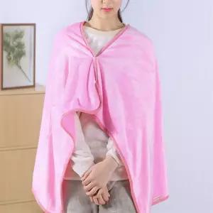 행운몰 극세사담요 망토 핑크 1인용미니담요