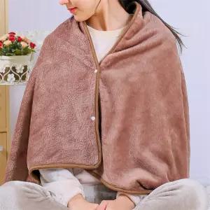 행운몰 극세사담요 망토 브라운 1인용담요