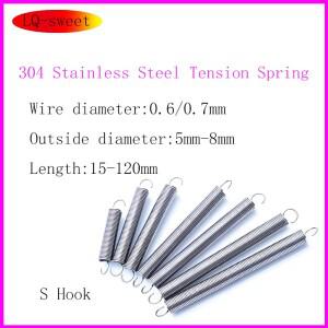 304 스테인레스 스틸 S 후크 스프링 인장 와이어 직경 0.6mm/0.7mm