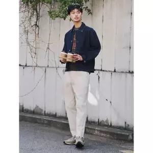 TOPTEN 남성 코튼 테이퍼드 밴딩 팬츠_MSF3PP1002 384611