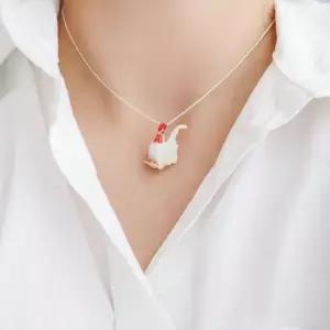 닭 돼지 쥐 은목걸이 띠목걸이 목걸이선물 닭미니어처 돼지미니어처 닭미니어쳐