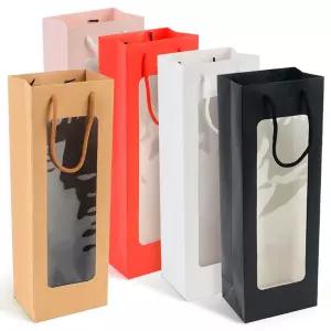 투명창 쇼핑백 선물백 접이식 와인 기념일 답례품 꽃 투명창선물백