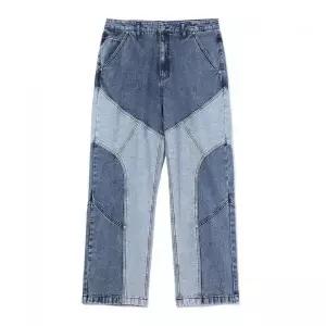 크리틱 CRITIC WORMHOLE LOGO TWO TONE DENIM PANTS MEDIUM INDIGO