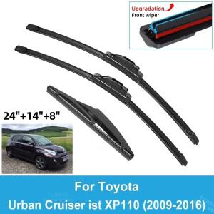 호환상품 2009-2016 용 3PCS 자동차 와이퍼 블레이드 Toyota Urban Cruiser ist XP110 후면 유리 이중 고무