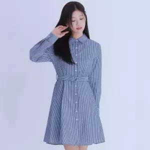 [백화점 홈쇼핑 정품] 로엠 스트라이프 셔츠 원피스 RMOWE49R31