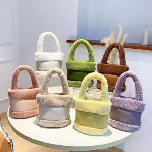 무스탕 원통 뽀글이 토트백 가방 털가방 여성 미니백