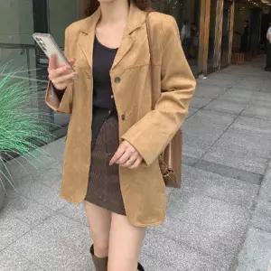 [워너비뮤즈]무배 오버핏 스웨이드 자켓 워너비뮤즈 (41583049)