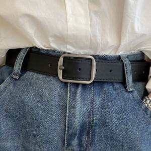 여성 PU 가죽 벨트 청바지블랙 브라운 바지 캐주얼 패션 빈티지 스트랩 여성 허리띠 AB005