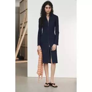 ZARA TRF 지퍼 데님 원피스 - 다크 인디고