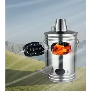 쓰레기 연탄통 간이 드럼통 소각로 스테인리스 폐기물 대형 보관함 화로 이동식