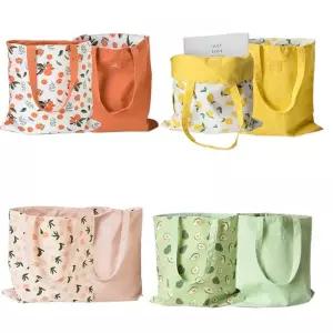 뷰레이터닷컴 후르츠 양면 캔버스 에코백 데일리백