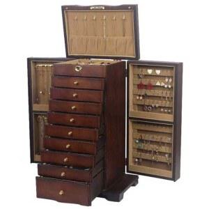 보석함 대형 대용량 서랍 정리함 귀걸이 원목 주얼리