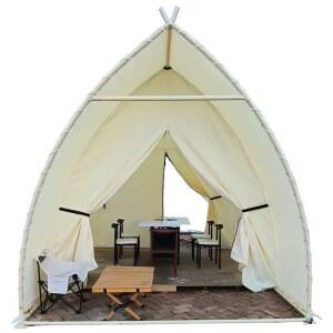 글램핑 높은 쉘터 감성 캠핑장 몽골 텐트 하우스형 방수 대형 에어