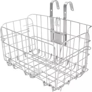 핸들이 있는 접이식 자전거 앞 바구니 와이어 손잡이에 쉽게 설치