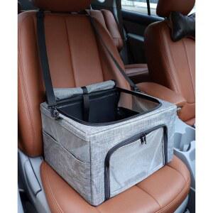 비라이크 개 고양이 카시트 금속 프레임이 접이식 강아지 카 캐리어 15파운드의 소형 반려동물용 여행