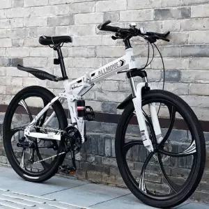 접이식자전거 24인치 mtb자전거 입문용 접이식 검흰 21단 자전거 산악 이중