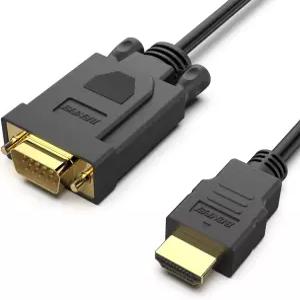 BENFEI HDMI-VGA 3피트 케이블 단방향 HDMI(소스)-VGA 디스플레이 남성 대 컴퓨터 데스크톱 노트북 PC