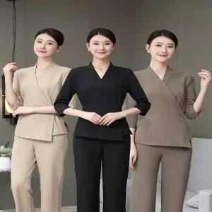 에스테틱 유니폼 미용 의상 실장 피부관리사 데스크 옷