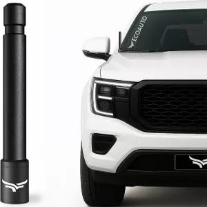 에코오토 5인치 유니버설 쇼트 스터비 트럭 안테나 - 방지 및 세차 안전 포드 닷지 GMC 쉐보레