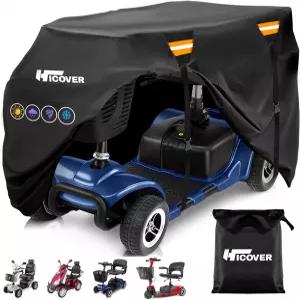 업그레이드된 모빌리티 스쿠터 보관 커버 히코버 헤비 듀티 600D 옥스포드 패브릭 전동 방수 방습 스트립