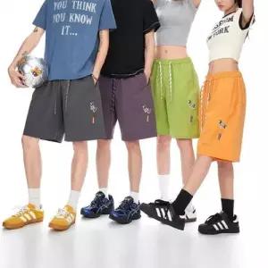 지니코코 바지 남친 여름 와펜 반바지 트레이닝 자수 얇은 속건 5부 ADOR2