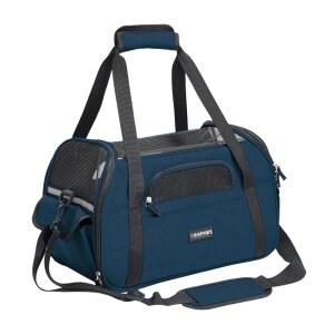 소형견을 OPAWS 반려견 지갑 캐리어 포켓 여행 용품 휴대용 토트백 네이비 블루17인치