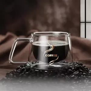 로하티 썸데이 내열 커피잔 200ml 이중 유리잔