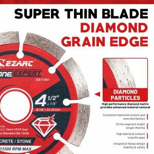 4.5인치/5인치 2pcs 다이아몬드 날 앵글그라인더 용 세그먼트 톱 석재 절삭 콘크리트 스크릭 블록