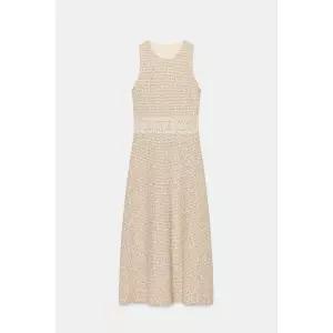 자라 ZARA 콤비 스트럭처 원피스 - 크림 브라운 3761726