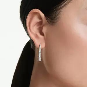 SWAROVSKI Eternity 드롭 이어링 - 랩 그로운 다이아몬드 1.3ct tw, 라운드 쉐입, 18K 화이트 골드