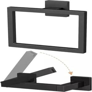 화장지 홀더 벽걸이 스테인리스 스틸 핸드 타월 및 티슈 롤 욕실 RV 주방 매트 블랙 액세서리 하드웨어