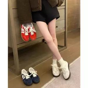 여름 여성패션 캔버스화 리얼 레더 통기 스트랩 키높이 DL2