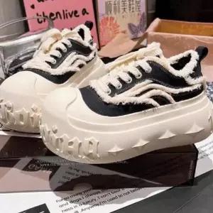 스트랩 통굽송편 슬립온 플랫슈즈 캔버스화 트렌드 여성패션 핫 DL5