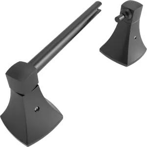 매트 블랙 화장지 홀더 욕실 더블 포스트 피벗 티슈 롤 스테인리스 스틸 및 아연 합금 벽걸이